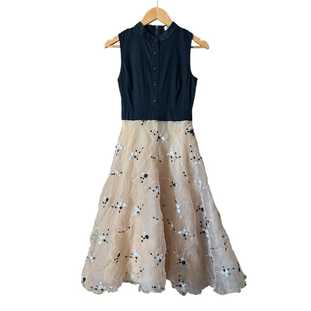 Dowisi Tulle Embroidered Midi Dress Small Fairy Whimsigoth Party